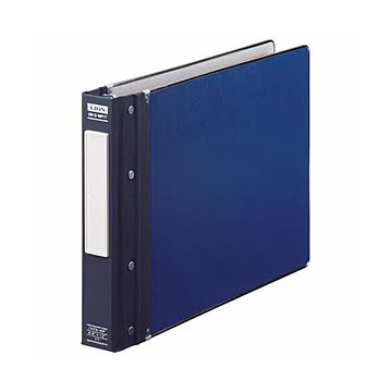 （まとめ）ライオン事務器 データバインダーバーストタイプ T8.5×Y12 17穴 350枚収容 青 0812-MP17 1冊 【×3セット】