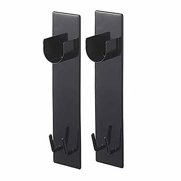 山崎実業 tower マグネットバスルーム物干し竿ホルダー 2個組 ブラック