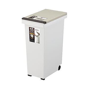 (まとめ) アスベル エバンペール プッシュフタタイプ 15L ベージュ 1台  【×10セット】