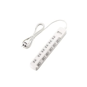 (まとめ)エレコム 個別スイッチ付省エネタップ T-E5A-2620WH×3セット