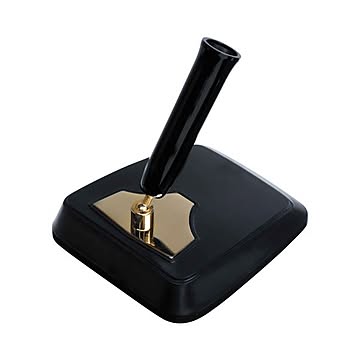 （まとめ） プラチナ デスクペンスタンド 1本立 黒 DPD-1200G 1個 【×4セット】