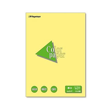 （まとめ） Nagatoya カラーペーパー A4判 厚口 ナ-3303 クリーム 100枚入 【×3セット】