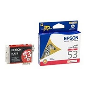 (業務用5セット) EPSON エプソン インクカートリッジ 純正 ICR53 レッド(赤)