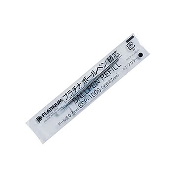 (まとめ) プラチナ ボールペン替芯 洋白チップ 0.7mm 黒 BSP-100S#1 1セット(10本) 【×10セット】