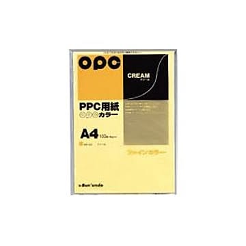 （まとめ） 文運堂 ファインカラーPPC A4判 カラー332 クリーム 100枚入 【×10セット】