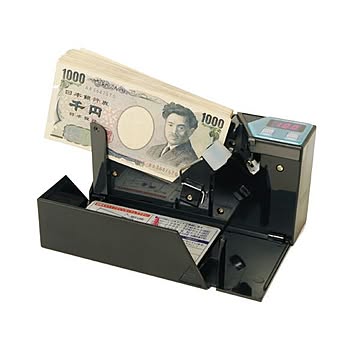 エンゲルス 小型紙幣計数機ハンディーカウンター 枚数指定ストップ機能なし ブラック AD-100-01 1台