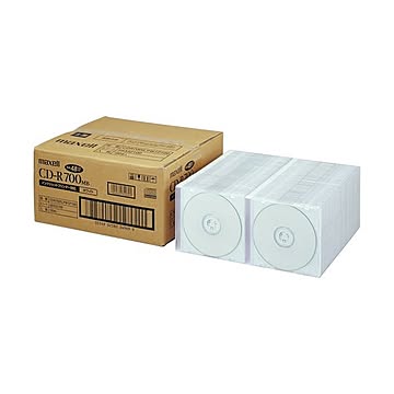 マクセル データ用CD-R 700MBホワイトプリンタブル 5mmスリムケース CDR700S.PW1P100 1箱(100枚)