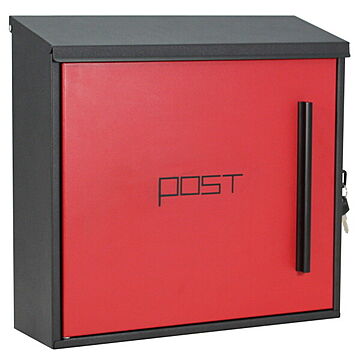 郵便ポスト郵便受け大型メールボックス壁掛け鍵付きマグネット付き赤色ポスト(red)  pm203