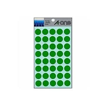 （まとめ） エーワン カラーラベル 丸型15mm径 07023 緑 1P14シート（560片）入 【×10セット】