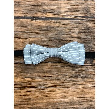 Pet bow tie（ペットボウウタイ） M ドットライン×グレー