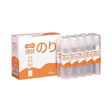 （まとめ） TANOSEE 液状のり 40ml 1セット（10本） 【×5セット】