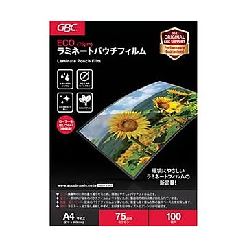 （まとめ）アコ・ブランズ ECOパウチフィルムA4 75μ YV075A4Z 1パック（100枚）【×10セット】