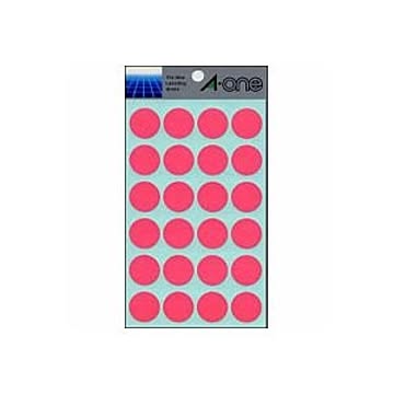 （まとめ） エーワン カラーラベル 丸型20mm径 07048 桃 1P14シート（336片）入 【×10セット】
