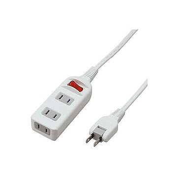 (まとめ)YAZAWA 耐トラシャッター 集中スイッチ付タップ3個口 Y02S312WH×5セット