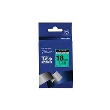 (業務用30セット) brother ブラザー工業 文字テープ/ラベルプリンター用テープ 【幅：18mm】 TZe-741 緑に黒文字