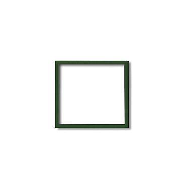 角額木製正方額・壁掛けひも■5767 150角(150×150mm)「グリーン」