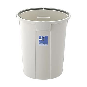 WORK＆WORK 丸ペール45L 本体 グレー DS-986-841-0 1台