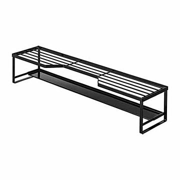 山崎実業 タワー コンロ奥ラック 排気口カバー付き ブラック 75cm