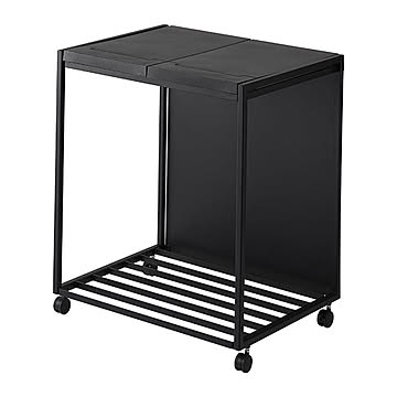 tower タワー(山崎実業) 蓋付き目隠し分別ダストワゴン 45L 2分別 Two-Compartment Recycling Cart With Lid [45L] ゴミ箱 分別 蓋付き キッチン