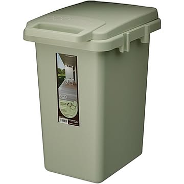 日本製 45L ダストボックス ライトグレー ふた付き アジャスター付