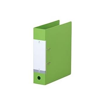 (業務用10セット) LIHITLAB D型リングファイル 【A4/2穴】 タテ型 G2280-6 黄緑