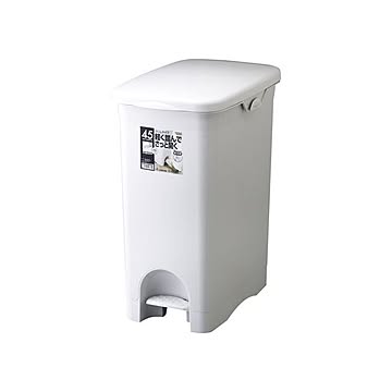HOME＆HOME ペダル式ゴミ箱 45PS スリム グレー フタ付き 6セット