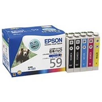 EPSON エプソン インクカートリッジ 純正 IC5CL59 4色パック 5本入り(ブラック×2、シアン・マゼンタ・イエロー×各1)