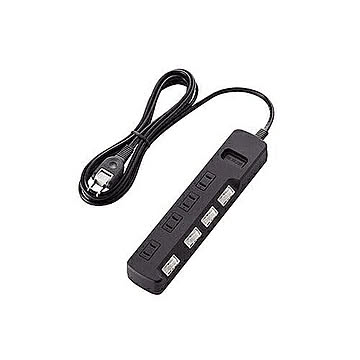エレコム 個別スイッチ付　雷ガードタップ T-K5A-2425BK 管理No. 4953103457119