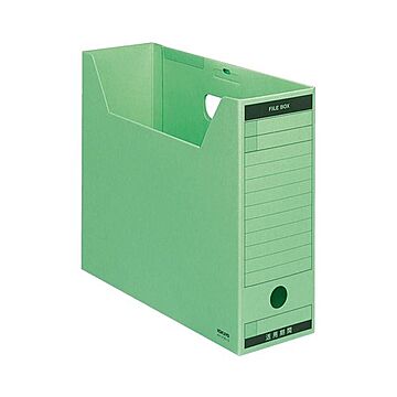 (まとめ) コクヨ ファイルボックス-FS(Bタイプ) A4ヨコ 背幅102mm 緑 フタ付 A4-LFBN-G 1パック(5冊)  【×10セット】