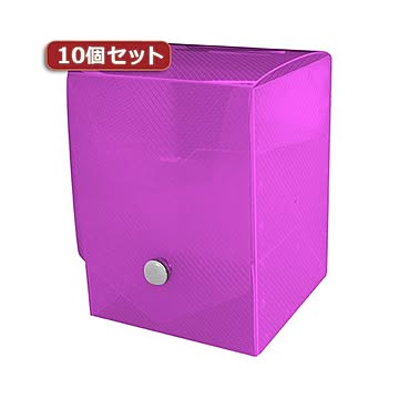 （まとめ）10個セットアンサー トレーディングカード用「トレカデッキケース」 ソフトタイプ （パープル） ANS-TC036PL ANS-TC036PLX10【×2セット】