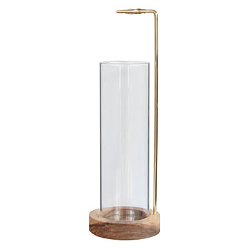 【Ampoule】インセンスホルダー お香立て 天然木 ガラス 灰が散らない おしゃれ ナチュラル お香 インテリア スティックタイプ 雑貨 プレゼント クリア ブルーグレー Rovila ロヴィラ