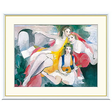 額絵 三人の若い女 マリー・ローランサン 61x49.5cm 三幸