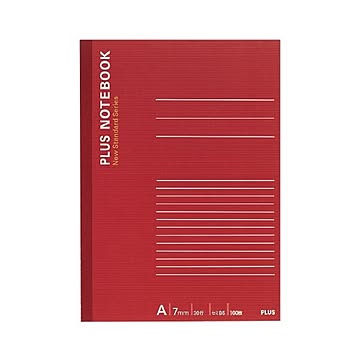 （まとめ） プラス ノートブック セミB5A罫7mm 100枚 レッド NO-010AS 1冊 【×30セット】