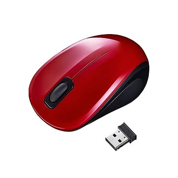 （まとめ）サンワサプライ 静音ワイヤレスブルーLEDマウス MA-WBL32R×2セット
