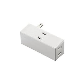 （まとめ）エレコム トリプルタップ（サイドタイプ） T-TR04-2300WH【×10セット】