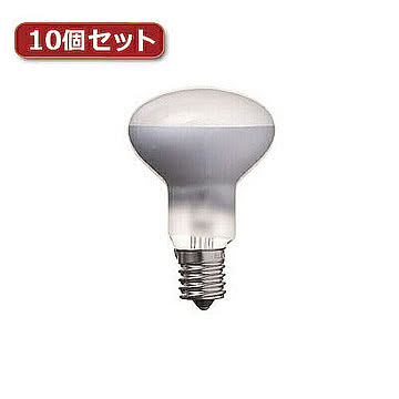 YAZAWA ミニレフ球 R50 E17 50W 2個パック10個セット RF5017502PX10 管理No. 4560352860876