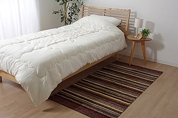 イケヒコ・コーポレーション インテリアマット エジプトシェニール ブラウン 80×160cm