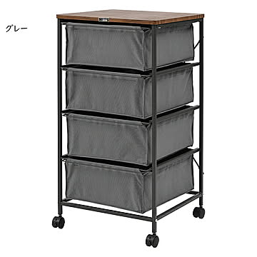 ラック 組立式 チェスト4段 MIP-574 幅43x奥行44x高さ84cm 東谷