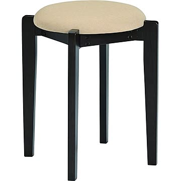 完成品 ファブリック スタッキングスツール 木製 ブラック ベージュ