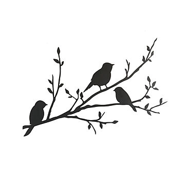 かわ畑貿易 アイアン素材アートパネル 壁飾り 鳥と止まり木 高さ55cm ブラック 品番2206TSF007