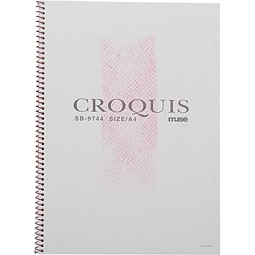 （まとめ）Mu クロッキー用紙 B4 SB-9754 レッド【×10セット】