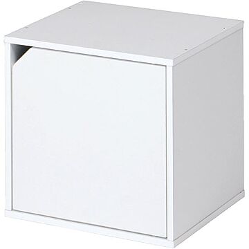 CUBE BOX ディスプレイラック 扉付き ホワイト 幅34.5cm 組立品