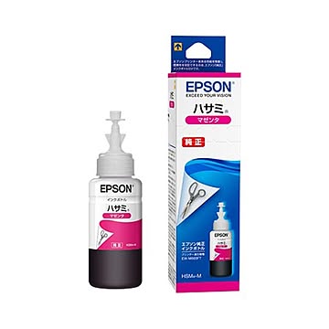(まとめ) エプソン インクボトル ハサミ マゼンタ70ml HSM-M 1個 【×10セット】