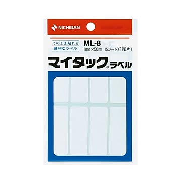 （まとめ） ニチバン マイタック ラベル ML-8 白無地／一般×30セット