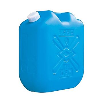 (まとめ) 土井金属 灯油缶 18L ブルー 1個  【×10セット】