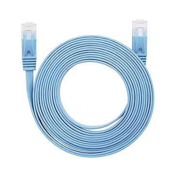 （まとめ） LANケーブル フラット CAT6 10m 青 AS-CAPC022 【×5セット】