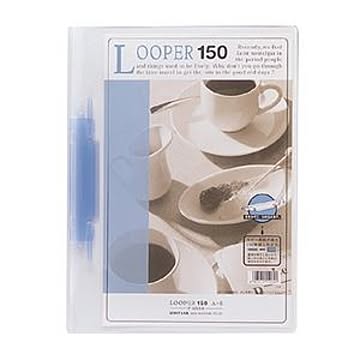 (まとめ) リヒトラブ ルーパー150 A4タテ 2穴 150枚収容 青 F-3016-8 1冊 【×30セット】