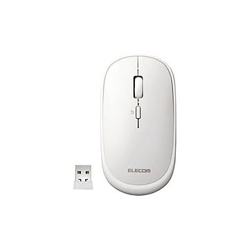（まとめ）エレコム 薄型無線マウス ホワイト M-TM10DBWH【×3セット】【送料無料】