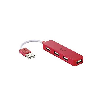 (まとめ)エレコム USB2.0ハブ(コンパクトタイプ) U2H-SN4NBF1RD×5セット