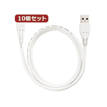 10個セット タイプCケーブル 1m USB3.0 ホワイト AS-CASM017X10